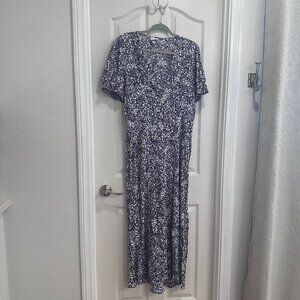 A new day Navy Blue V-Neck women's maxi dress size XL